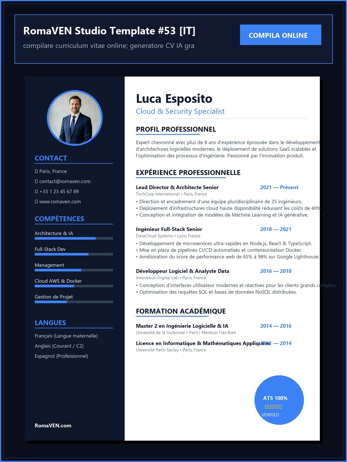 compilare curriculum vitae online