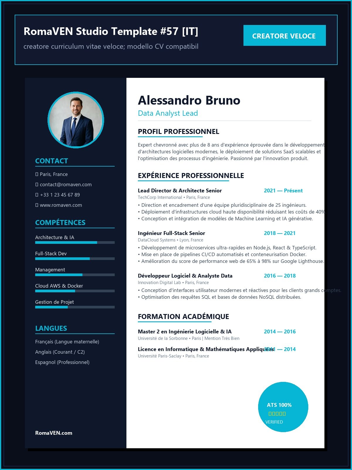 creatore curriculum vitae veloce